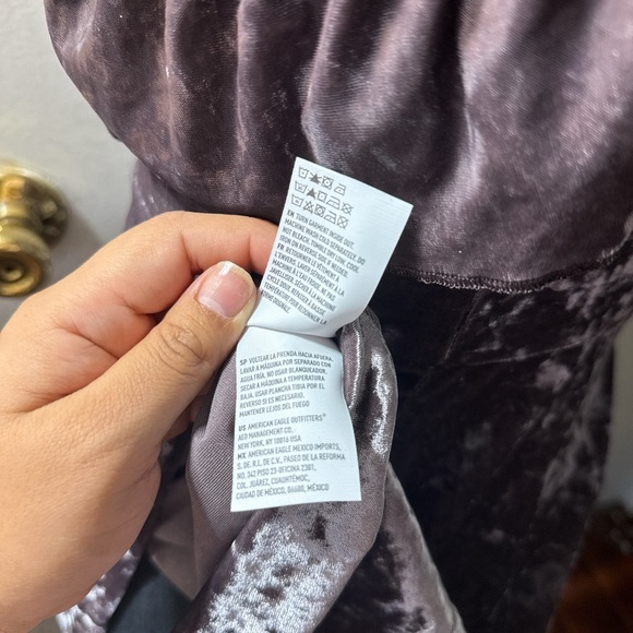 American Eagle Outfitters Strapless Velvet Dress - Brown - Picture 5 of 5